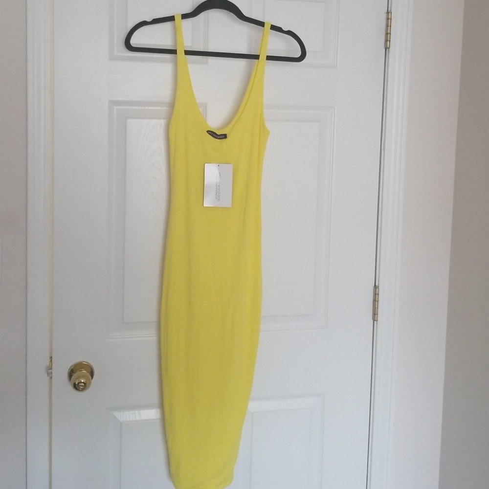 Yellow Naked Wardrobe Dress. SOLD OUT on site.